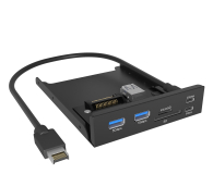 ICY BOX Panel przedni hub USB-C, USB-A, czytnik kart pamięci - 1350538 - zdjęcie 1